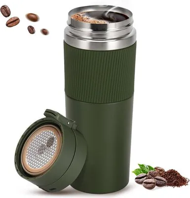 Produktbild von Famanu Thermobecher mit Vakuum-Isolierung - 500 ml, grün