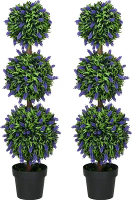 Produktbild von 2er-Set UV-beständige Kunstpflanzen 110 cm, künstliche Zimmerpflanzen im Blumentopf für Wohnzimmer und Garten, pflegeleichte Deko