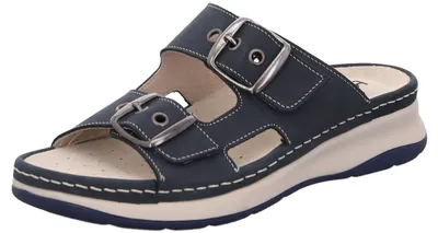 Produktbild von Rohde Damen Pantolette Wechselfußbett Plateau bequem hochwertig Vittoria 5792, Größe:40 EU, Farbe:Blau