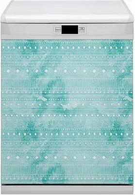 Produktbild von Magnetmatte Geschirrspüle Abwaschbar Küche Magnete  Nachbildung 60x80 cm  - Geometrische Türkis
