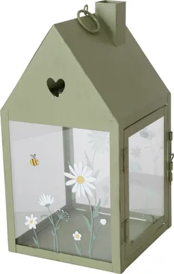Zdjęcie produktu dla Lampion metalowy domek HONEY, wys. 27 cm