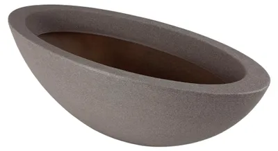 Produktbild von Ovale Pflanzschale aus Kunststoff in Taupe/Beige, 52x23x20 cm