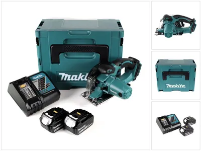 Produktbild von Makita DCS 552 RGJ 18 V Akku Metall Handkreissäge 136 mm im Makpac + 2x 6,0 Ah Akku und Lader + Sägeblatt und Schutzbrille