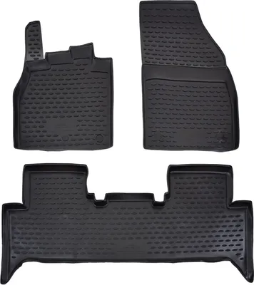 Produktbild von J&J AUTOMOTIVE | 3D Design Gummimatten Gummifußmatten Für Renault Scenic 3 2010-2016, Schwarz, Anti-Rutsch, Ohne Geruch, mit Tunnel, Allwetter, 3cm Hoher Rand