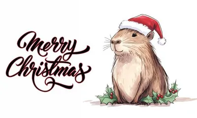 Produktbild von Weihnachtsbezug Magnetische Heizmatte Capybara 60x100