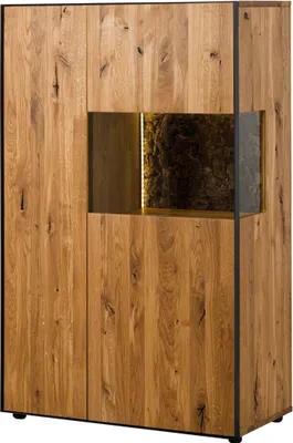 Produktbild von MASSIVMOEBEL24 Highboard Wildeiche 89x45x140 natur geölt STARNBERG #01