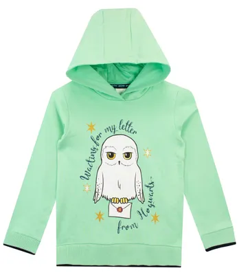 Produktbild von Harry Potter Pullover | Hedwig Hoodie Mädchen | 100% Baumwolle Kinder-Pullover | Hogwarts Pulli Grün 146