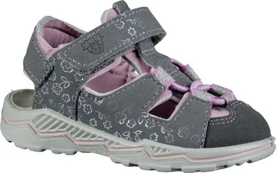 Produktbild von Pepino Gery Mädchen Synthetik Lauflern Sandalen in grau, mittlere Weite, weich und flexibel