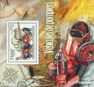 Produktbild von Briefmarken Burundi 2012 Mi Block217 (kompl.Ausg.) postfrisch Feuerwehrfahrzeuge