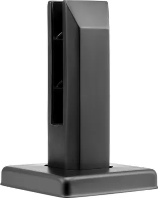 Produktbild von Glasklemme 4-teilige quadratische Geländerhalterung für 0,31"-0,47" Glas, schwarz