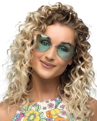 Image de Énormes lunettes hippies rondes vertes -