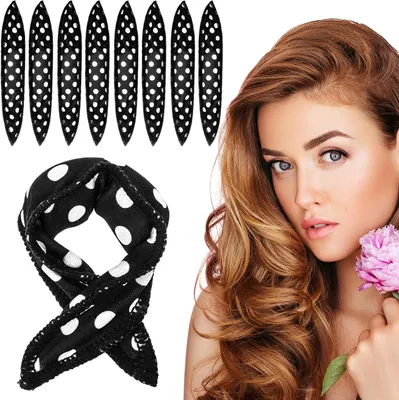 Produktbild von Schaumstoff Lockenwickler flexibel, 8 Stück, schwarz, für alle Haartypen