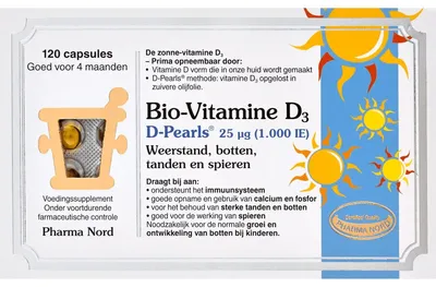 Productafbeelding van Pharma Nord Vitamine D3 25mcg 1000IE (120 capsules)