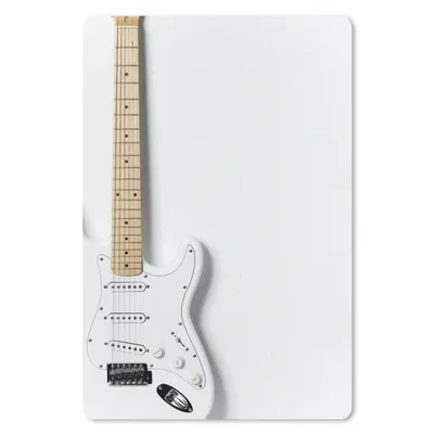 Produktbild von MuchoWow® Mauspad Mousepad Eine weiße E-Gitarre 40x60 cm - Mousepads - Maus Mat - Pad - Mausunterlage - Schreibtisch Accesoire