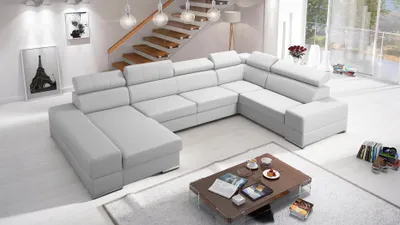 Produktbild von Ecksofa Ledersofa Design Sofa Ecksofas U Form Modernes Polster Wohnzimmer Möbel