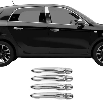 Image de Couverture de poignée de porte pour Renault Megane 2008-2016 en Acier Inox 8Pcs