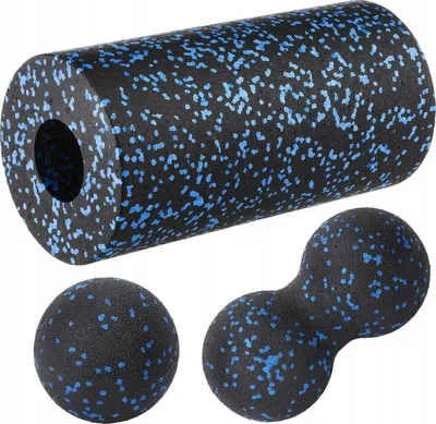 Immagine prodotto di Set di rulli per fascia 3in1 con sfere per fascia Duoball Rullo di schiuma per il massaggio muscolare di tutto il corpo schiena-collo