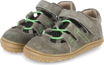 Produktbild von Lurchi Barefoot Jungen Sandalen Lauflernschuhe Barfußschuhe NAFFI Grün Rauleder Größe: 22
