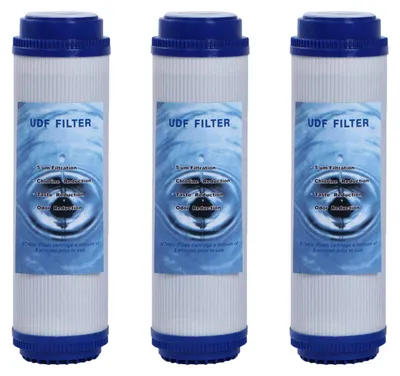 Aktivkohlefilter-Set 3 Stück, 10 Zoll, körnig, für Umkehrosmoseanlagen