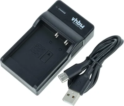Produktbild von vhbw USB-C Ladegerät kompatibel mit JVC GZ-VX815BEU Kamera - Ladeschale + USB-C Kabel Ladeanzeige