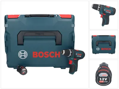 Image de Bosch GSR 12V-15 Professional Perceuse-visseuse sans fil avec boîtier L-Boxx + 1x Batterie GBA 3,0 Ah - sans Chargeur