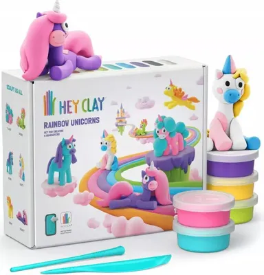 Zdjęcie produktu dla Hej Clay - Tęczowe jednorożce