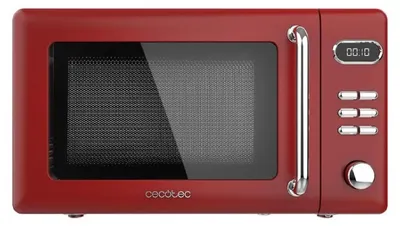 Produktbild von Cecotec 01715, Arbeitsplatte, Grill-Mikrowelle, 20 l, Eingebautes Display, Tasten, Drehregler, Rot
