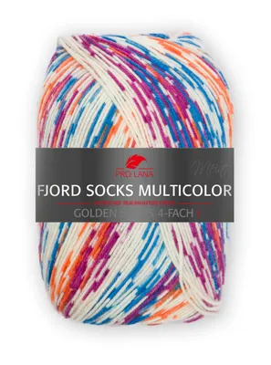 Produktbild von Pro Lana FJORD SOCKS Multicolor 100 g 4-fach Sockenwolle mit einzigartigem Fjordmuster 420 m Farbe 485