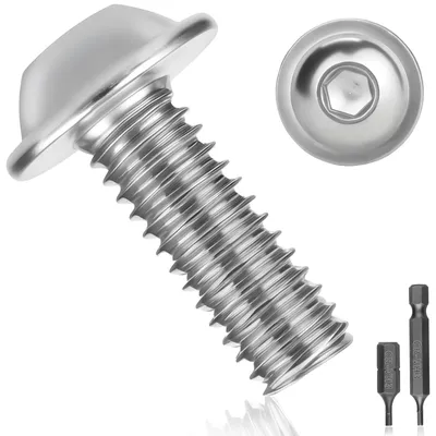 Produktbild von 50 Stück Senkkopfschrauben M4x16 aus Edelstahl mit Flansch und Innensechskant