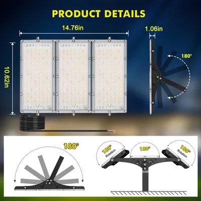 Produktbild von LED-Flutlichtstrahler - 300 W - 3500 K - IP66 - 220–240 V - 1 Stück - Für den Außenbereich