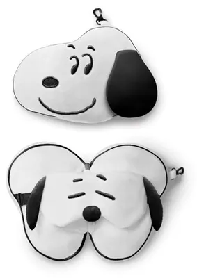 Immagine prodotto di Maschera per gli occhi con cuscino da viaggio Relaxeazzz Peanuts