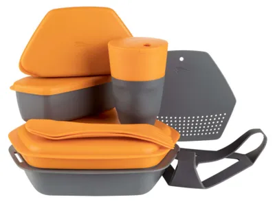 Produktbild von CRIVIT Campinggeschirr 9-teiliges Set Platzsparend ineinandersteckbar Camping