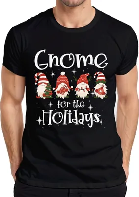 Produktbild von Gnome for the holidays Weihnachtsgnome Wichtel - Weihnachten Weihnachtsgeschenk Christmas Herren T-Shirt, Schwarz, 3XL