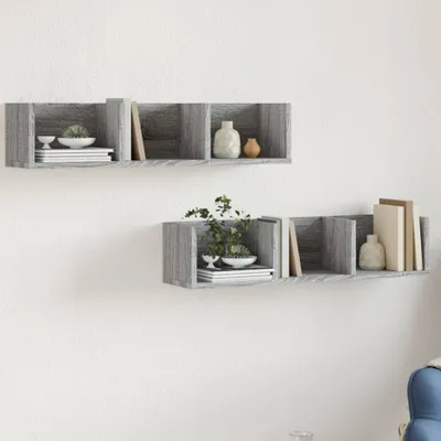Obrázok produktu pre vidaXL Nástenné skrinky 2 ks dub Sonoma 75x18x16,5 cm Materiál na báze dreva