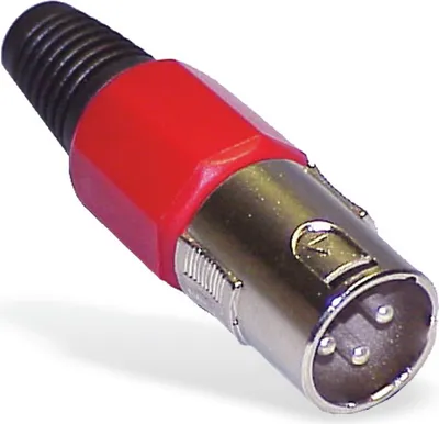 Obrázok produktu pre Konektor XLR, 3-pinový, červený