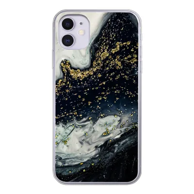 Produktbild von MuchoWow® Handyhülle Schutzhülle Hülle für iPhone 11 Marmor - Naturstein - Gold Silikon Softcase Handy Hülle - Handytasche