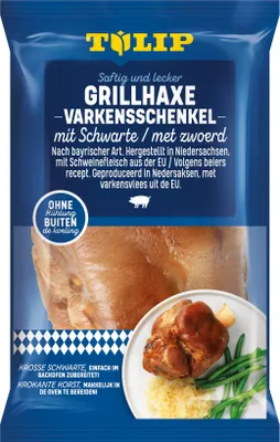 Produktbild von TULIP Grill-Haxe mit Schwarte 600 Gramm Tafelfertig Kross Gegart Vakuumverpackt