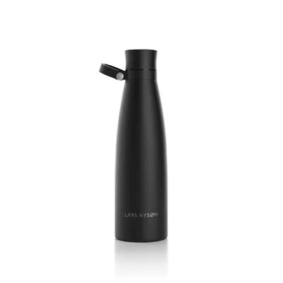 Produktbild von LARS NYSØM Trinkflasche Edelstahl | BPA-freie Isolierflasche | Auslaufsichere Wasserflasche für Sport, Fahrrad, Hund, Baby, Kinder 750ml Onyx Black