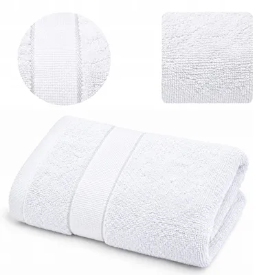 Produktbild von ESLI Handtuch 30x50 cm Weiß 100% Baumwolle Frottee