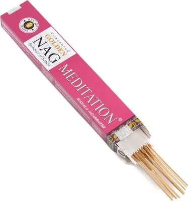 Produktbild von Räucherstäbchen Vijayshree "Golden Nag Meditation" 15gr.