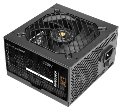 Produktbild von Mars Gaming MPB550SI, 550 W, 220 - 240 V, 47 - 63 Hz, 5 A, Aktiv, 100 W