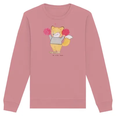 Produktbild von Mr. & Mrs. Panda Baumwoll Pullover Fuchs Cheerleader Größe S - Canyon Pink - Geschenk, Sweater, Sweatshirt, Pulli, Turniere, Turn Club, Turnen, Cheerleading