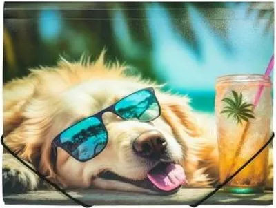 Immagine prodotto di Cartella con elastico stampato - Chillout Dog