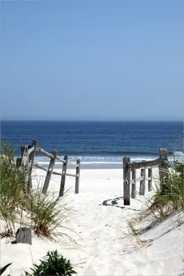 Produktbild von Wallario selbstklebendes Poster - Blick auf Strand, Größe: 61 x 91,50 cm