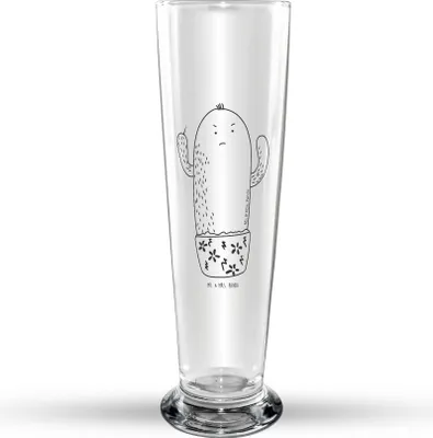 Produktbild von Mr. & Mrs. Panda Bierglas Kaktus Wut - Transparent - Geschenk, wütend, Bierbecher, Glasbecher, Kakteen, Bier Glas, Trinkglas, Kollege, Glasbierglas, Chefin, Büro