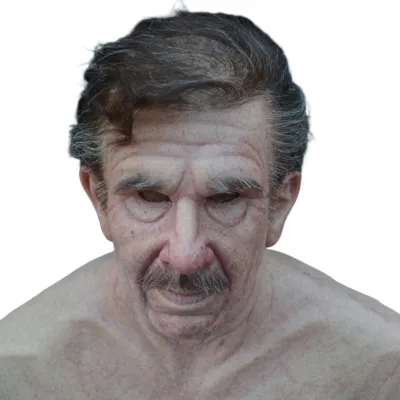 Produktbild von Maske für alte Männer für Erwachsene, realistische Vollkopfbedeckung aus Latex für ältere Menschen mit lebensechten Falten für Halloween-Maskenball-Cosplay-Kostüm-Requisiten