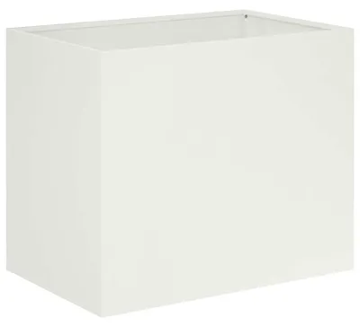 Image de vidaXL Pot de jardin blanc, 60 x 40 x 50 cm, en acier laminé à froid