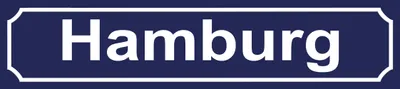 Produktbild von vianmo Holzschild 10x46 cm Hamburg Wappen Flagge Fahne