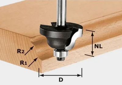 Produktbild von Festool Doppelradienfräser HW S8 D31,7/R4/R4