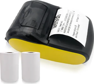 Obrázok produktu pre Prenosná mini termotlačiareň Bisofice, 2-palcová, bezdrôtová tlačiareň faktúr a lístkov USB s 2 kotúčmi 57 mm papiera, kompatibilná so systémami iOS, Android a Windows, pre maloobchodný predaj v reštauráciách